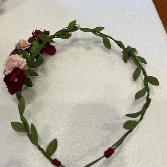 Wedding-Flower girl basket, headband, 2 mother of the bride/groom wrist corsages - Picture 6 of 9